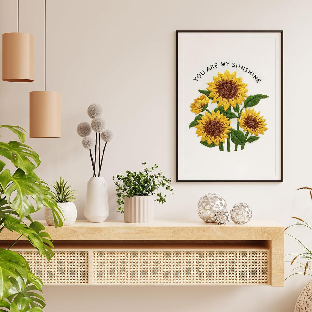 Nuberlic Sunflower Embroidery Kit for Beginners