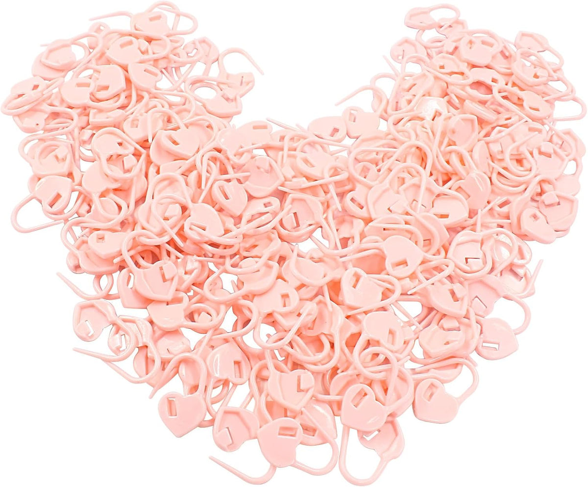 Litoexpe 200 Pcs Pink Knitting Stitch Markers