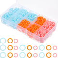 450 Pcs Knitting Crochet Stitch Markers, Color Coded Locking Rings