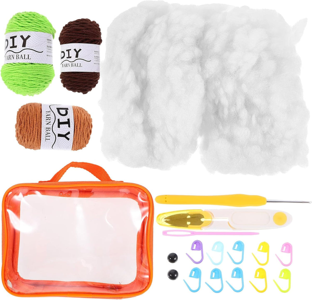 Operitacx Beginner Crochet Potted Plant Kit with Hooks and Yarn Set