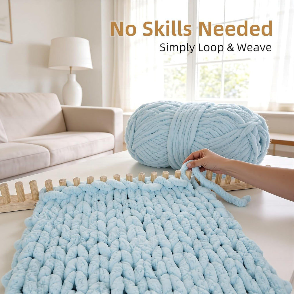 ARTACE 31" Chunky Blanket Loom, Wooden Loom for Chunky Throw Blanket
