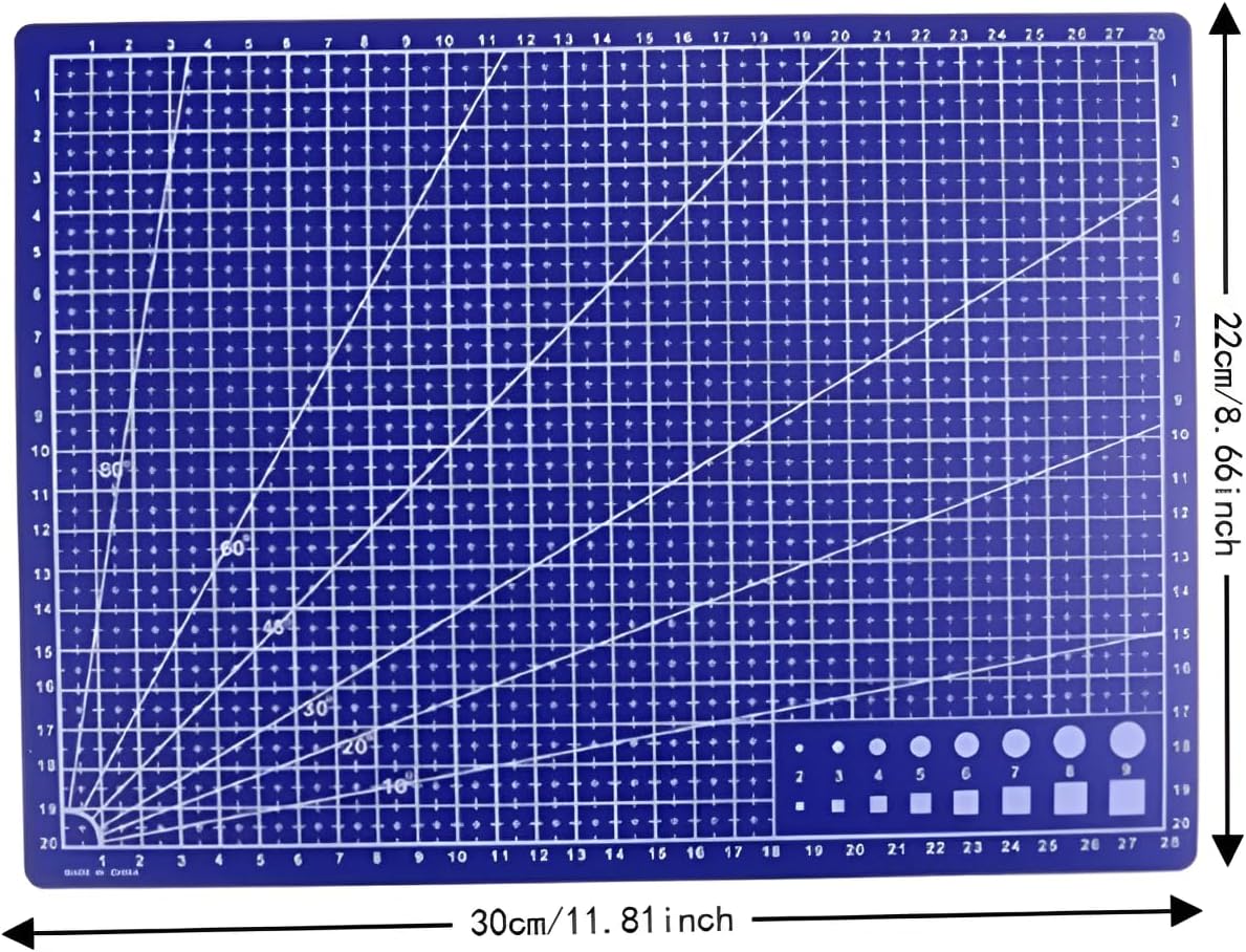 A4 PVC Cutting Mat,Self-Healing Craft Board for Quilting Sewing