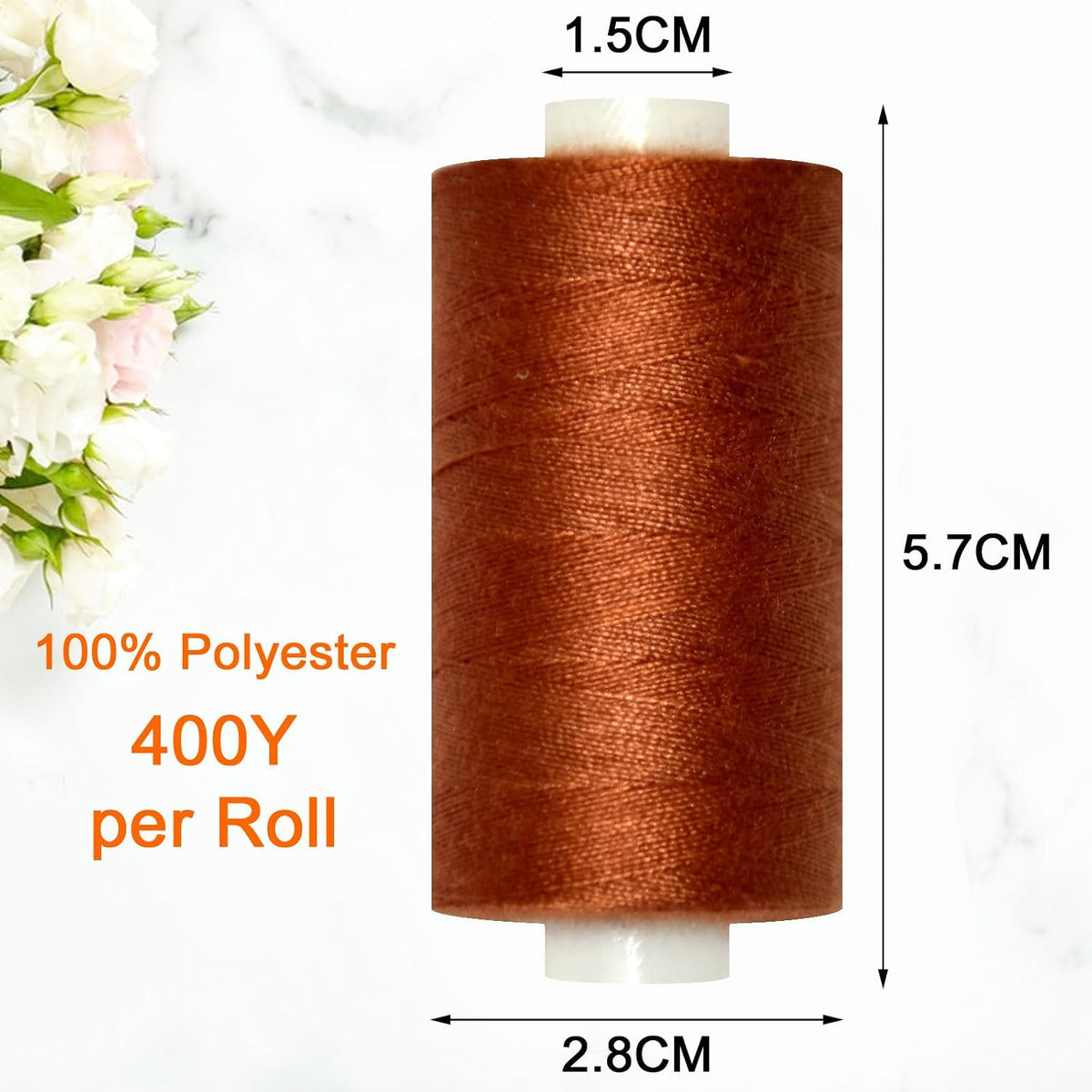 All Purpose Sewing Thread-2 Spools of Hand Polyester Sewing Thread for