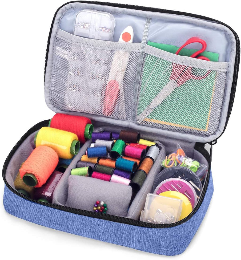 Luxja Double-Layer Sewing Organizer, Dark Blue