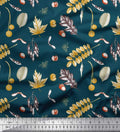 Soimoi Cotton Canvas Blue Fabric - by The Yard - 56 Inch Wide