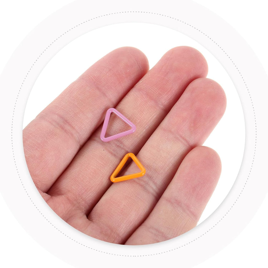 30Pcs Triangle Metal Stitch Markers for Knitters and Crocheters