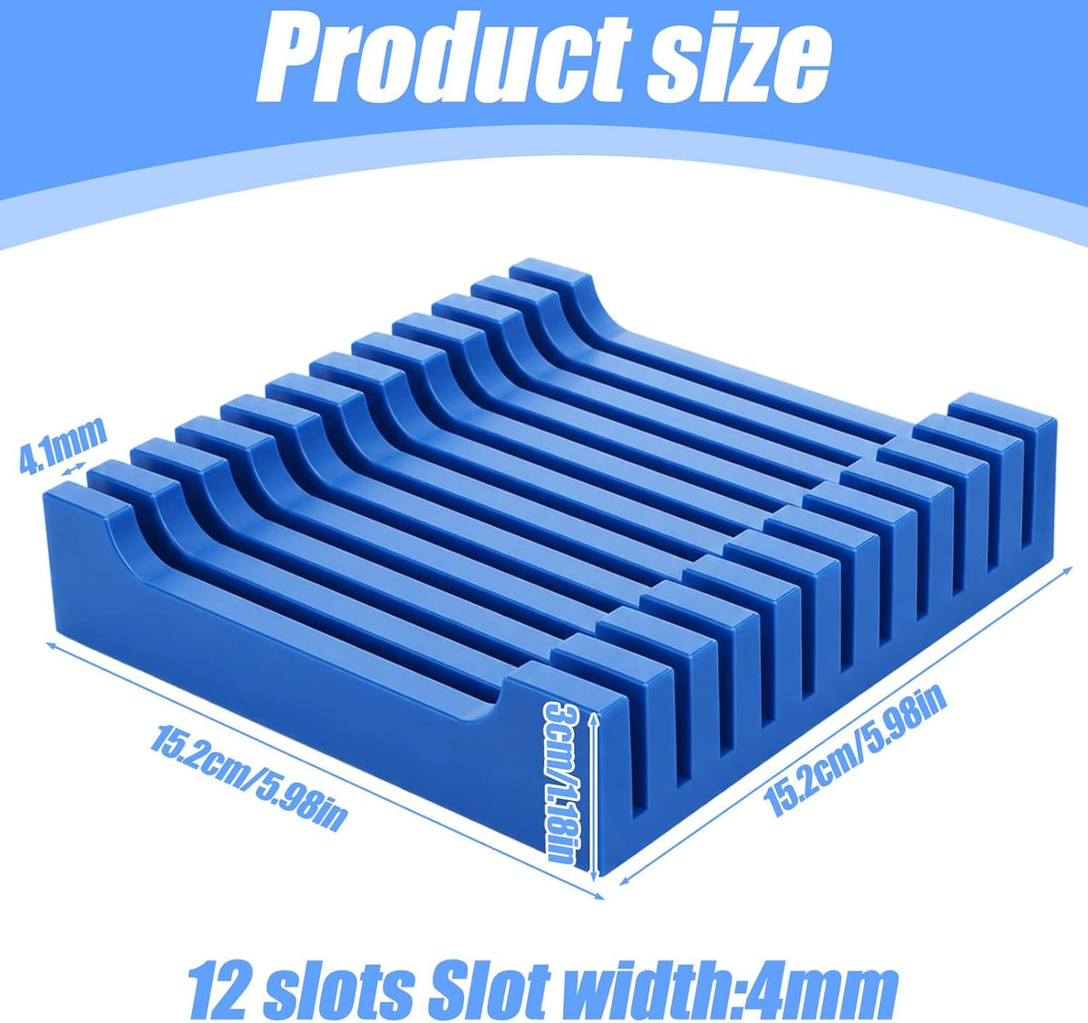 12 Slots Quilting Ruler Holder- Sewing Ruler Organization and Storage