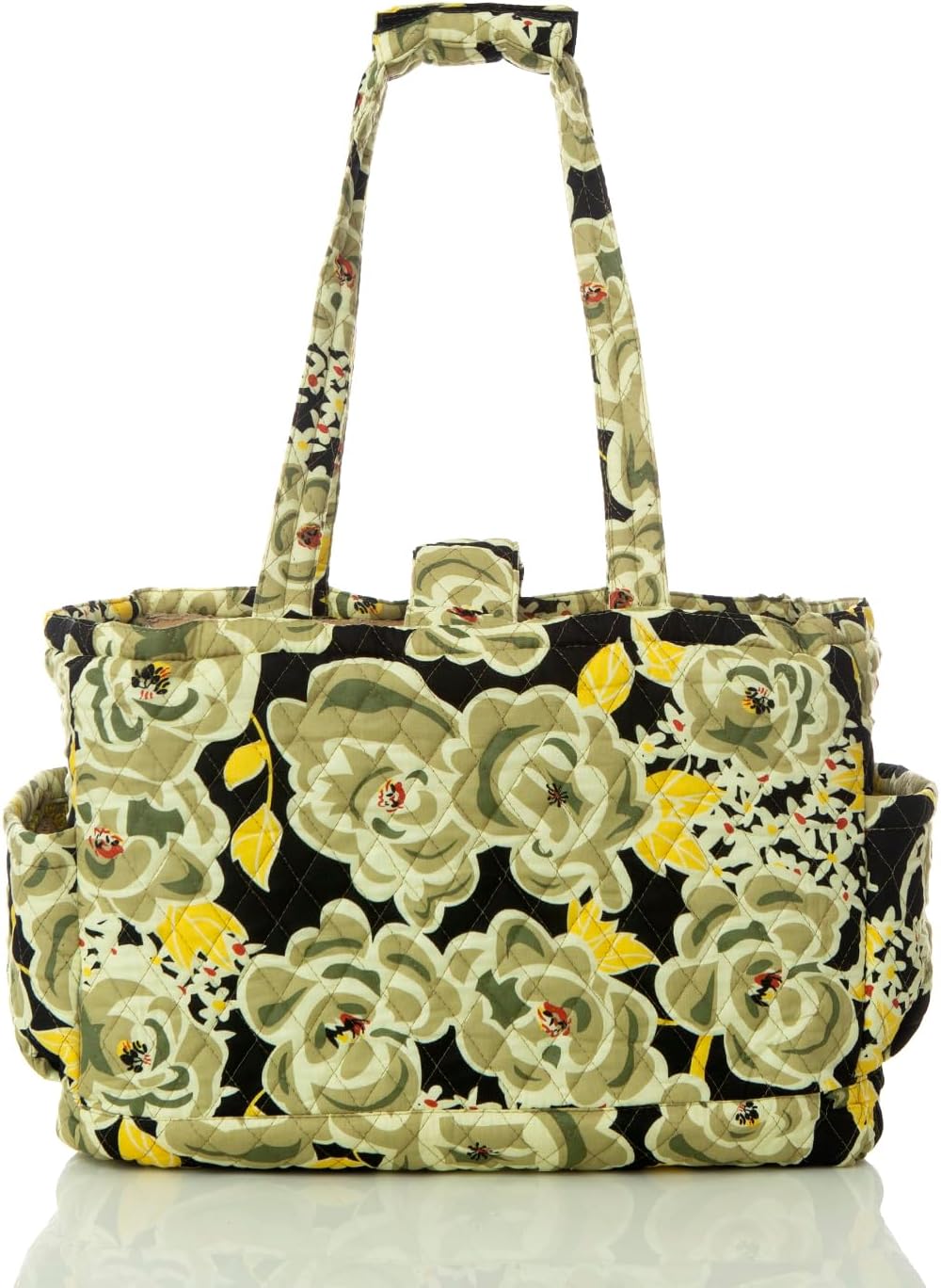 Knitting Quilted Tote Bag w/6 Pockets, Multifunctional Yarn Organizer