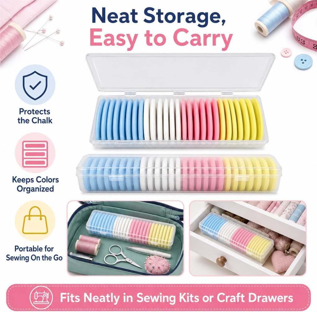 10 Pack Tailors Chalk 4-Color Triangle Fabric Chalk for Sewing