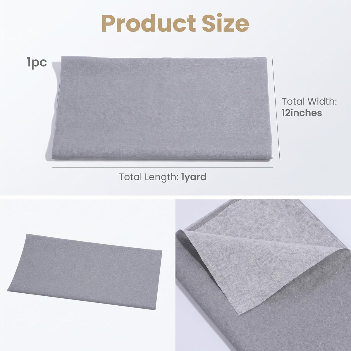 Pressing Cloth for Ironing, 12" X 1 Yard Silver Ironing Cloth