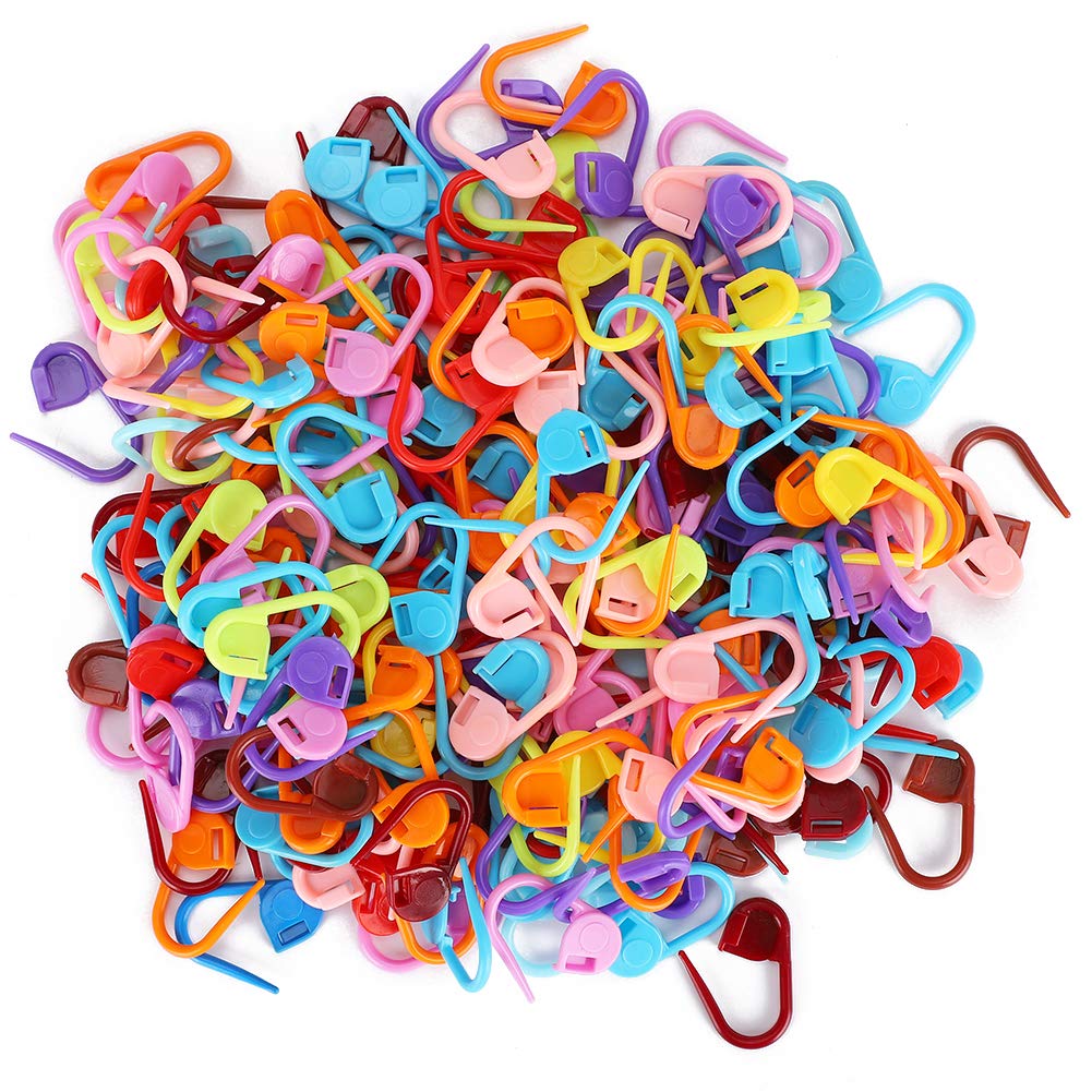 Locking Stitch Markers Soft Plastic Set Secure Counter Clips for