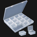 Large Bead Storage Box - 16 Grids Clear Organizer, 1 Pack,Portable for