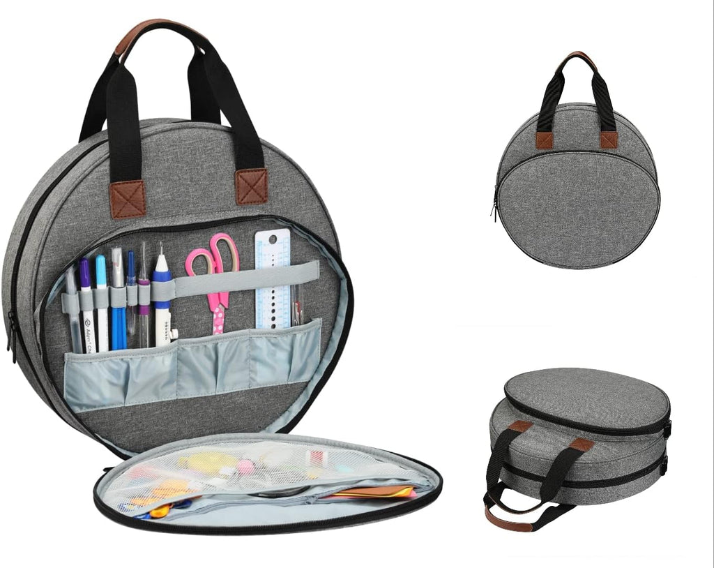 Embroidery Bag for Cross Stitch Project, Portable Carrying Case Travel