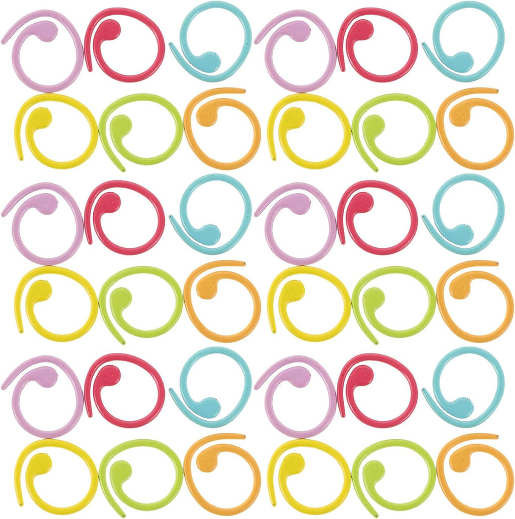 100 Piece Colorful Metal Locking Stitch Markers for Knitting