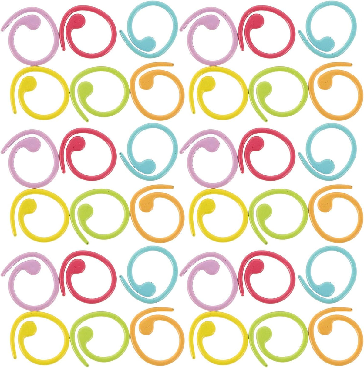 100 Piece Colorful Metal Locking Stitch Markers for Knitting