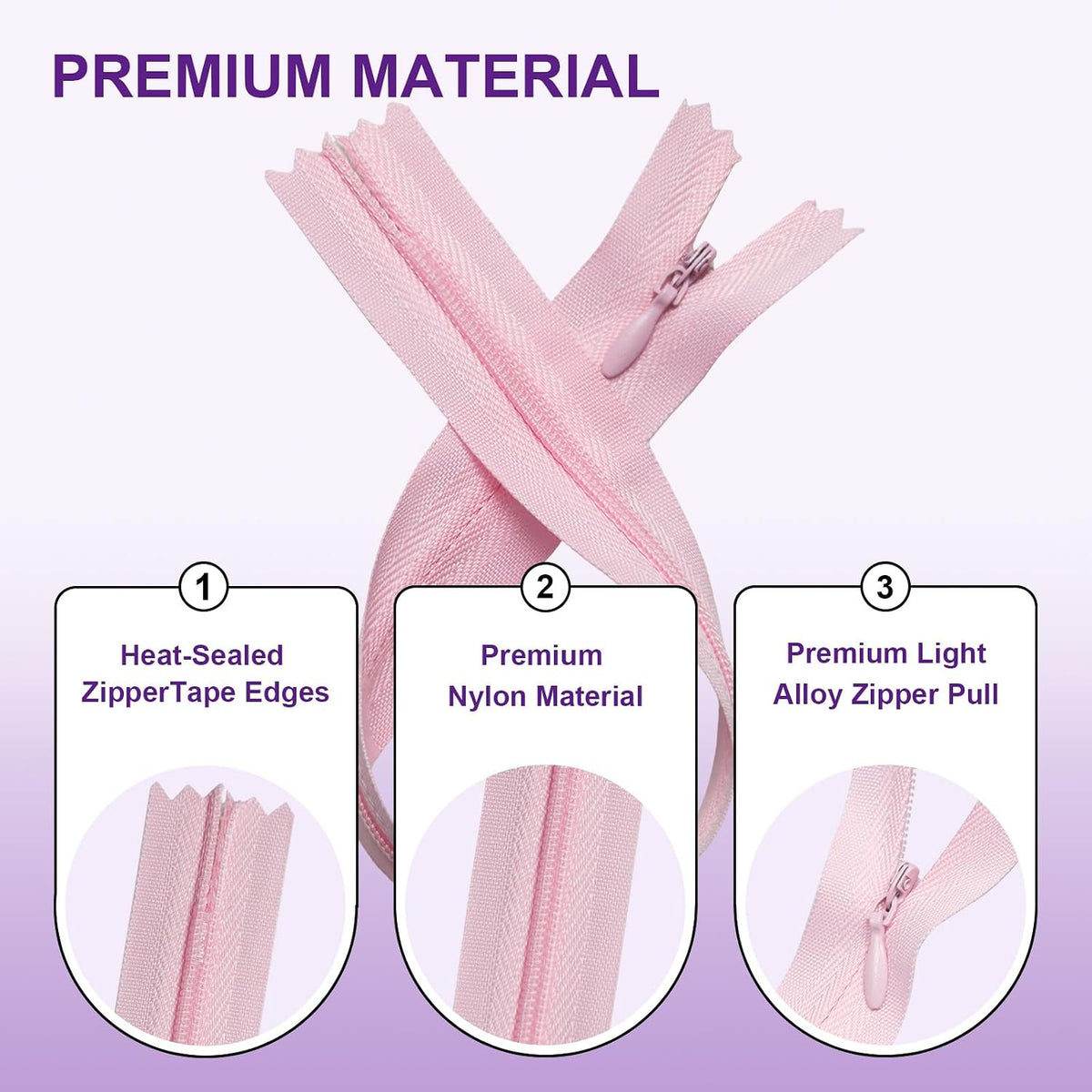 #3 Sewing Invisible Zippers for Dress - LHZHLE 10Pcs 24 inch Color