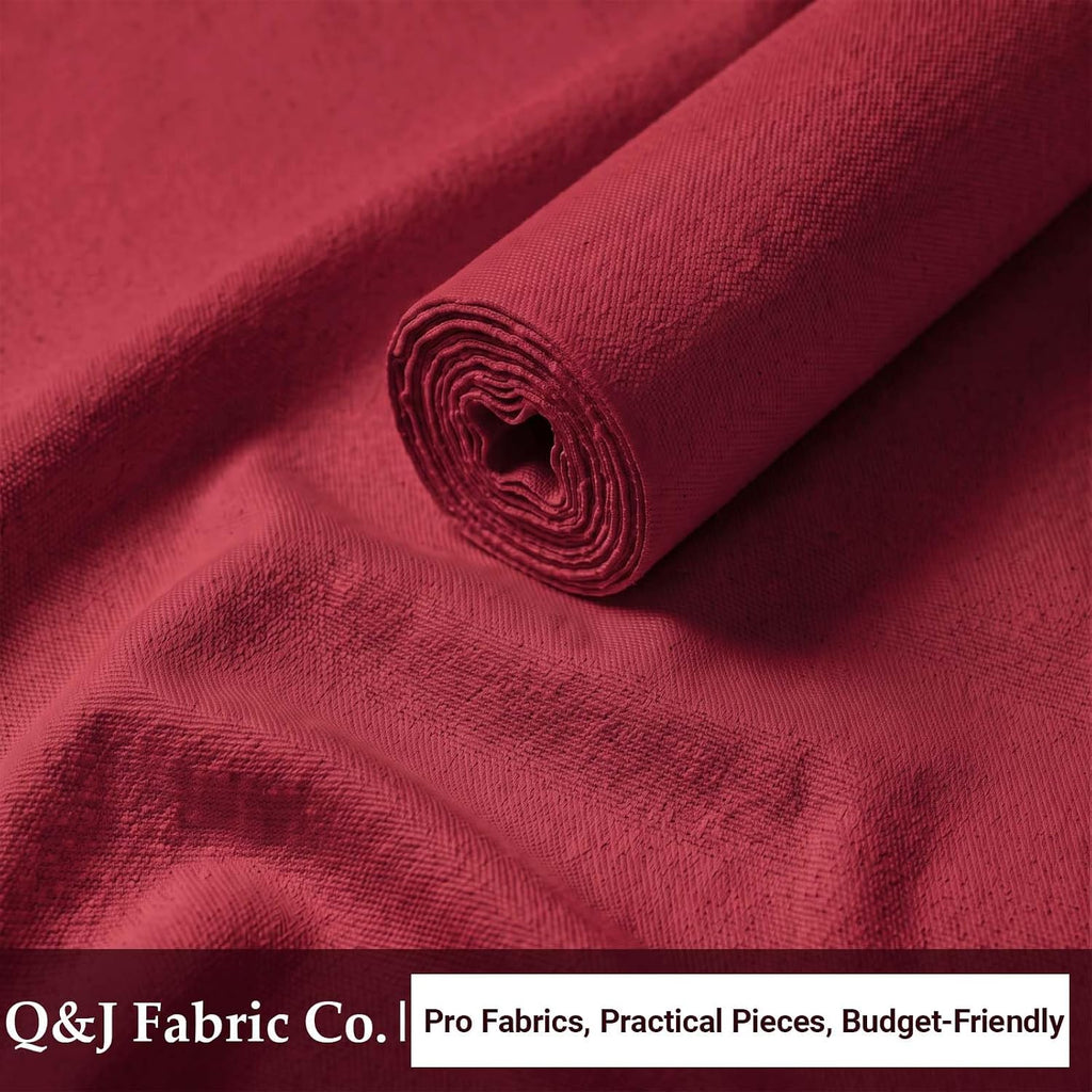 Red Poly Cotton Canvas Fabric, 1 Yard, 59 Inch Wide