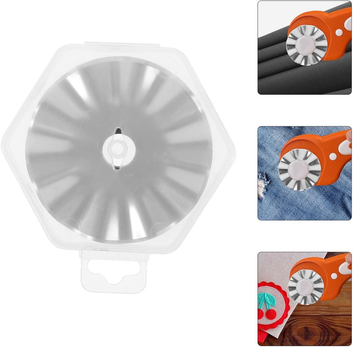 Rotary Cutter Blades Stainless Steel 5Pcs for Quilting Craft Makers