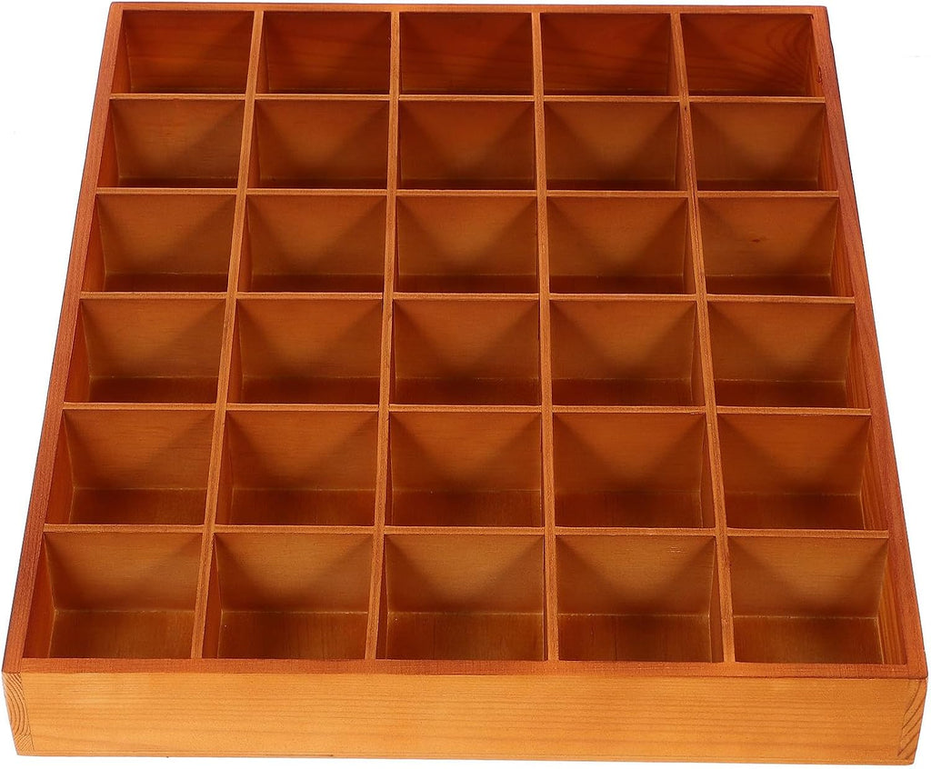 Compartment Wooden Storage Tray Organizer for Jewelry Earrings and Tea