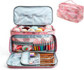 Knitting Bag Organizer, Yarn Storage, Large Crochet Tote Bag for