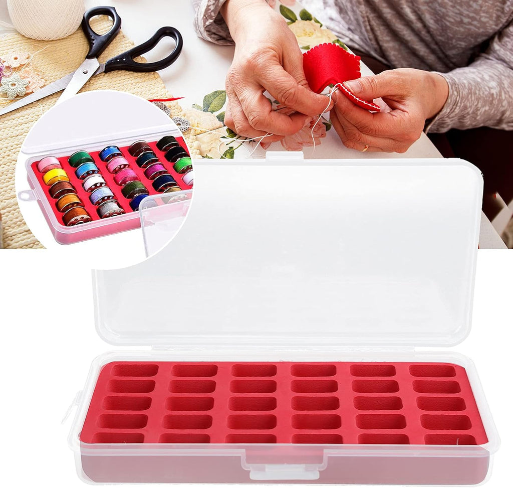 Plastic Empty Bobbin Storage Case, Sewing Thread and Bobbin Storage