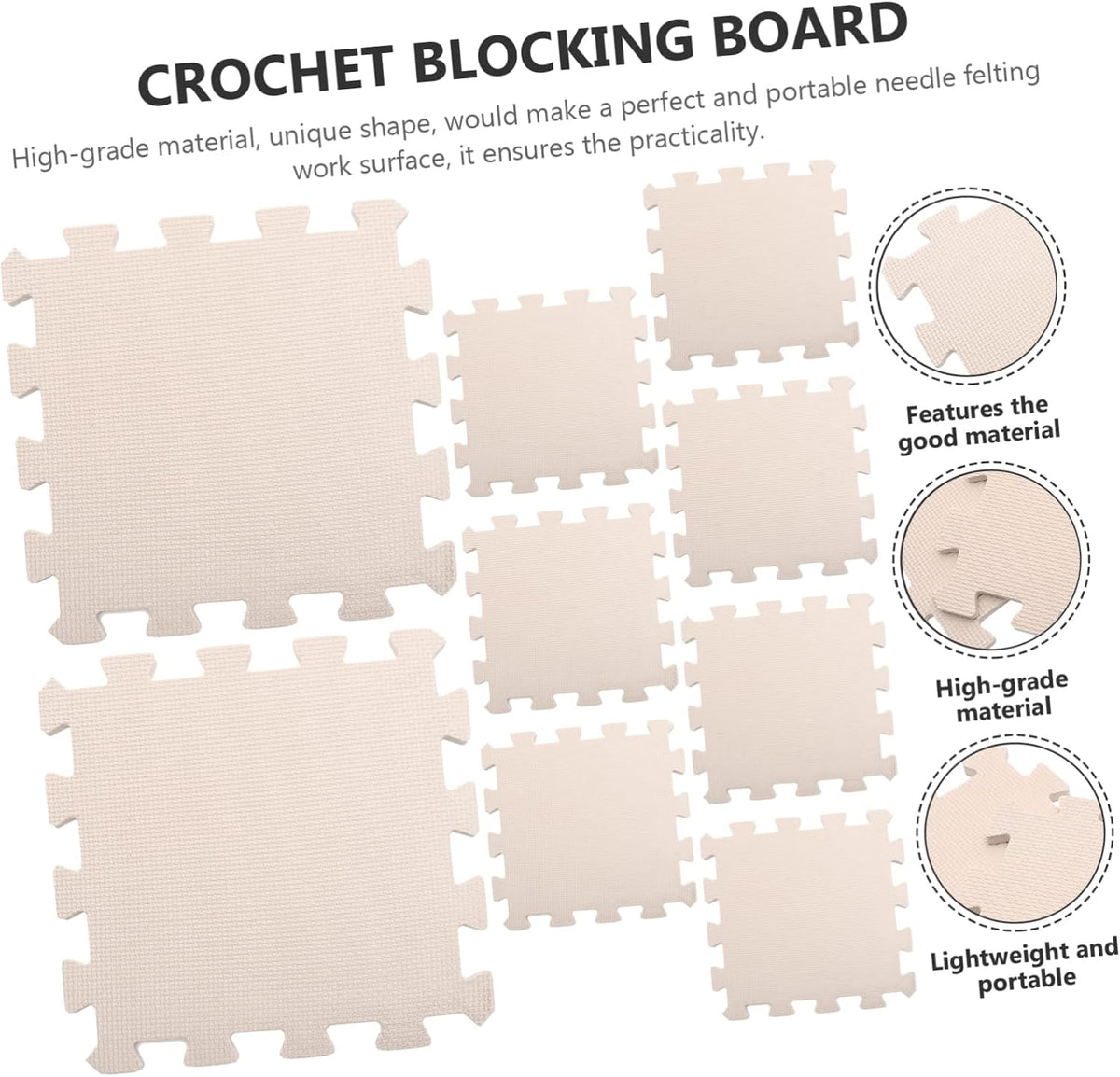9pcs Multi Function Knitting Blocking Mat Convenient Foam Board