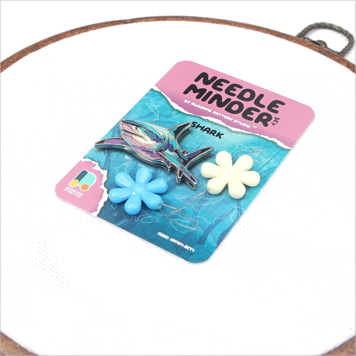 Shark Magnetic Needle Minder for Embroidery, Cross Stitch Craft Gift