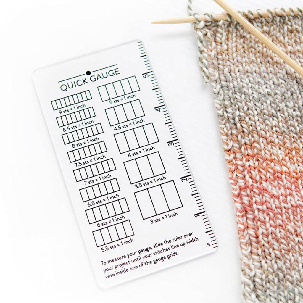 Gauge Ruler for Yarn Thickness and Sweater Making