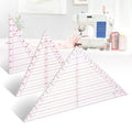 3 Pcs Pink Triangle Quilting Ruler Set - 10 Inch 30 45 60 Degree