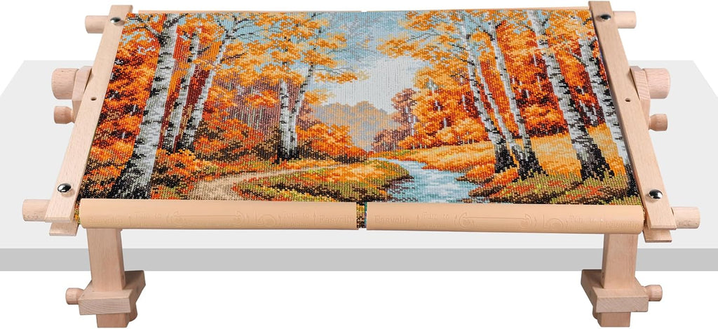 Simple Embroidery Frame and Embroidery Holder Combo Set,Beech Wood