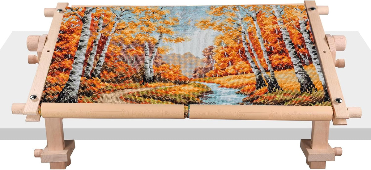 Simple Embroidery Frame and Embroidery Holder Combo Set,Beech Wood