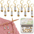 NBEADS 10 Pcs Number 10-100 Acrylic Beads Stitch Markers, Square