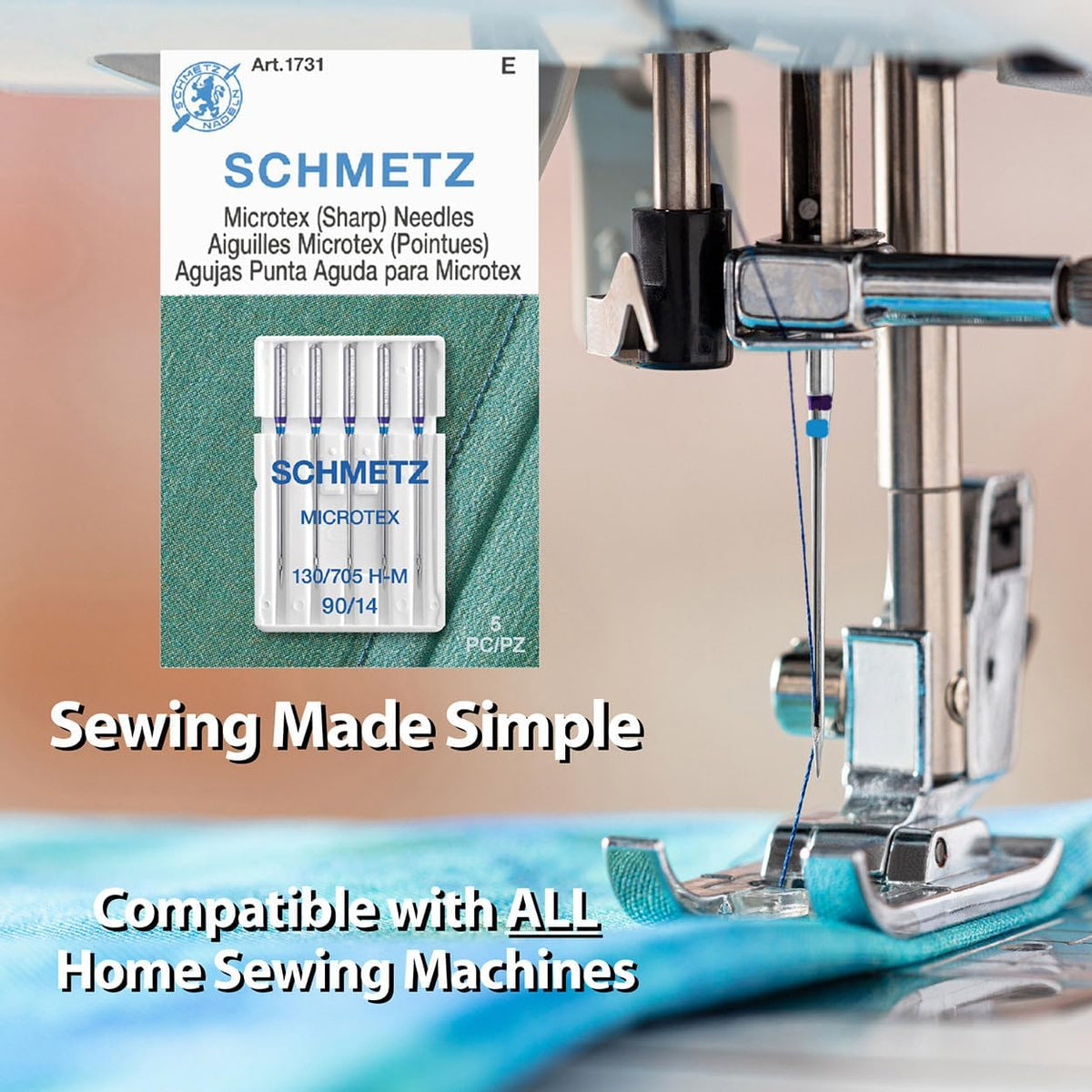 SCHMETZ Microtex Sharp Sewing Machine Needles - Quilting &