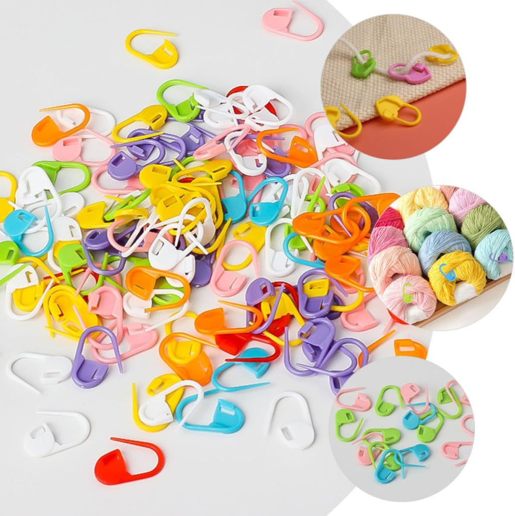 Angoily Heart Shaped Stitch Markers for Knitting Crochet, Colorful Set