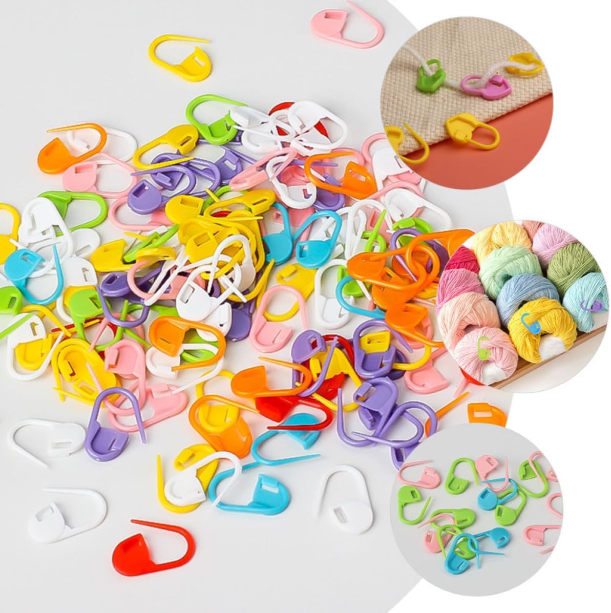 Angoily Heart Shaped Stitch Markers for Knitting Crochet, Colorful Set