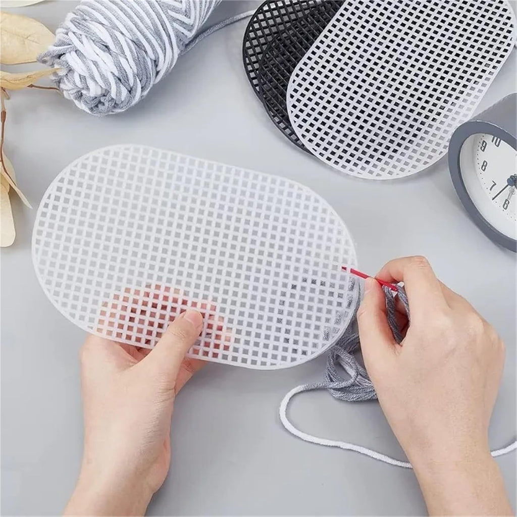 Needlepoint Canvas 16pcs Oval 5 Mesh Plastic Canvas Sheets for