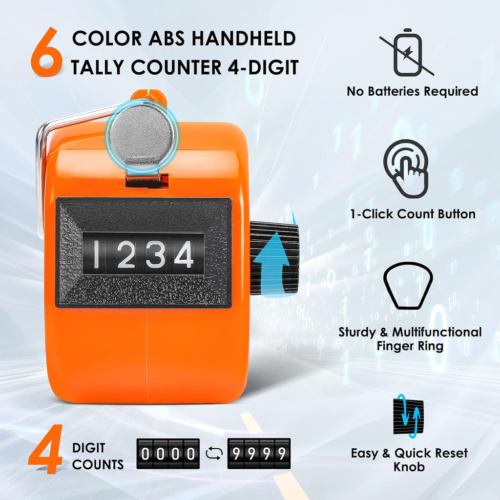 KTRIO Handheld Tally Counter, 4-Digit Mechanical Clicker