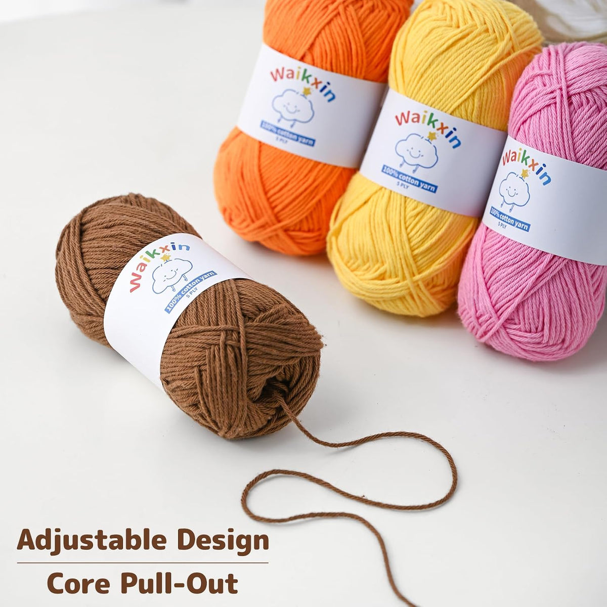 20 Pack of Fluffy Cotton Yarn for Crocheting and Knitting