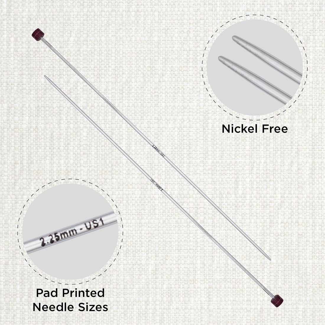 KnitPro Nova Single Pointed Needles 14" (35cm) | US Size 1 (2.25mm)