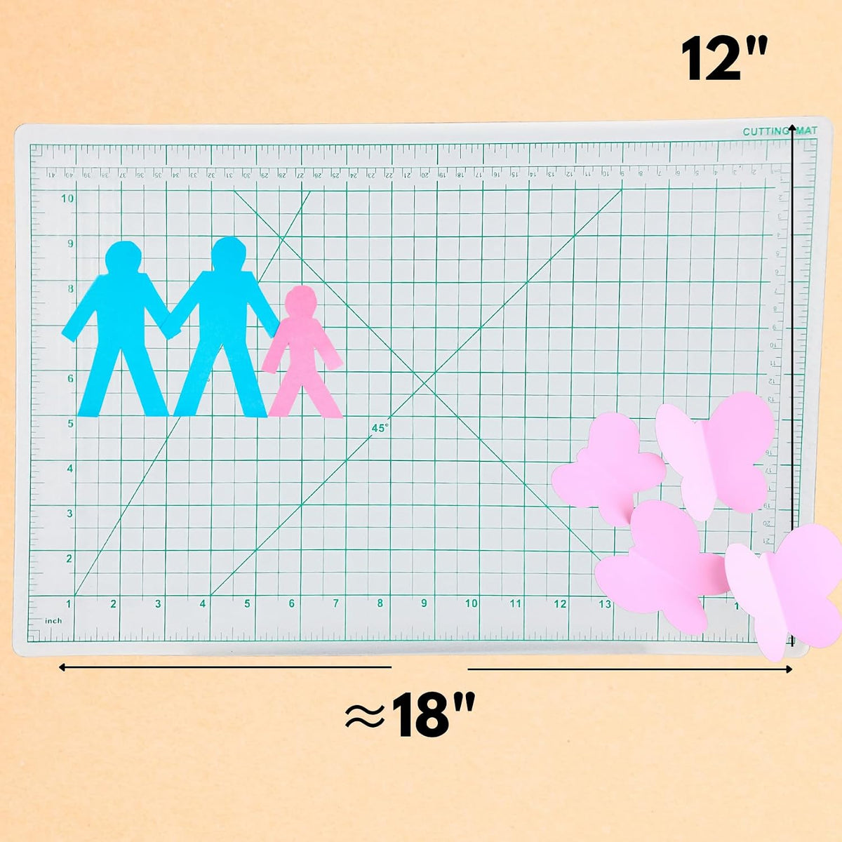 ARTIST'S BEST 12 x 18" Clear Self Healing Cutting Mat