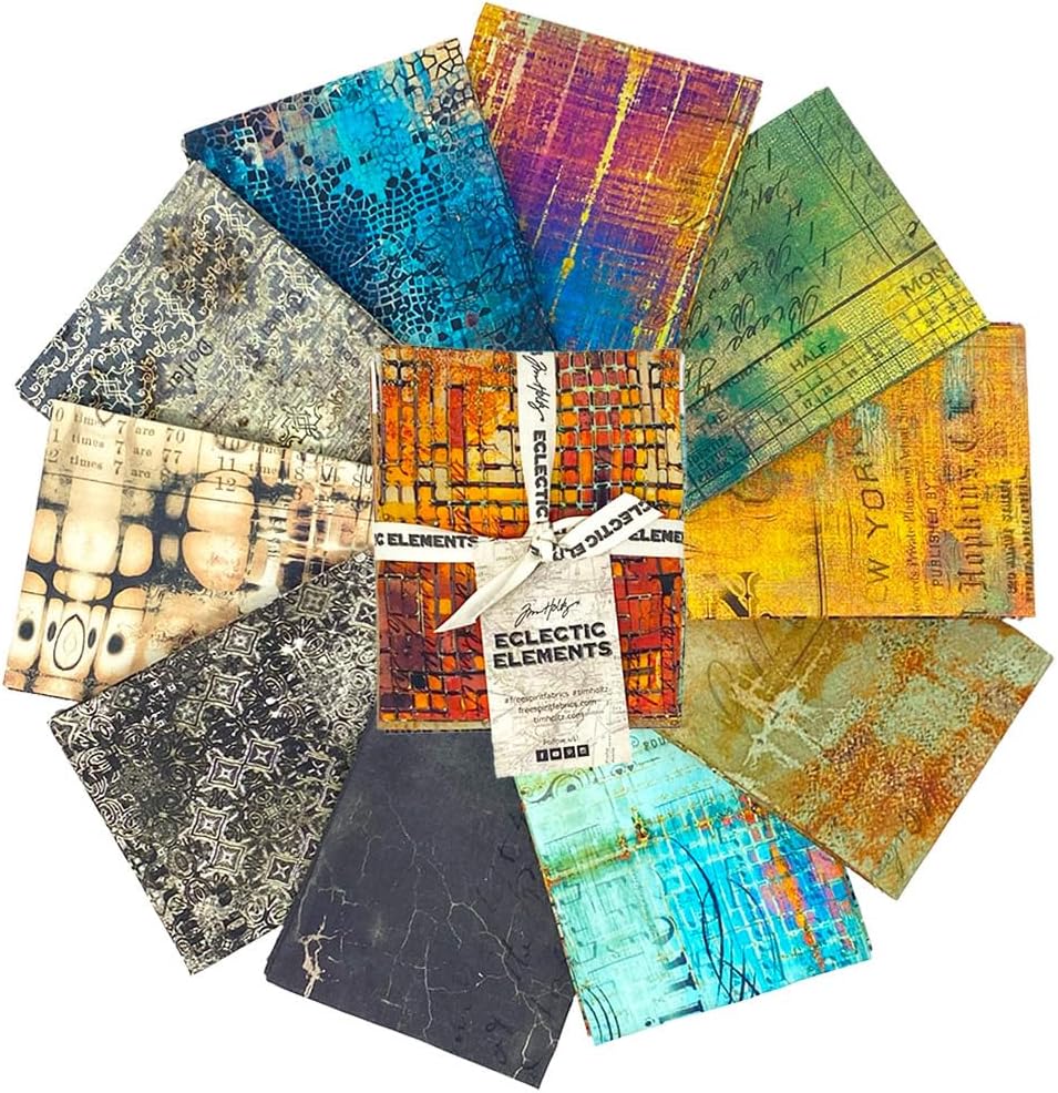 Abandoned Fat Quarter Bundle (10 Pieces) by Tim Holtz Eclectic