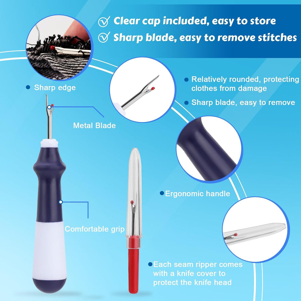 SOCNITC 68 Pcs Seam Ripper Tool Kit Stitch Rippers with Tailors Chalk