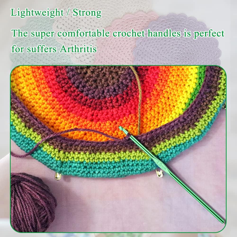 Iuuidu 4mm Aluminum Crochet Hook, Smooth Crochet Needles