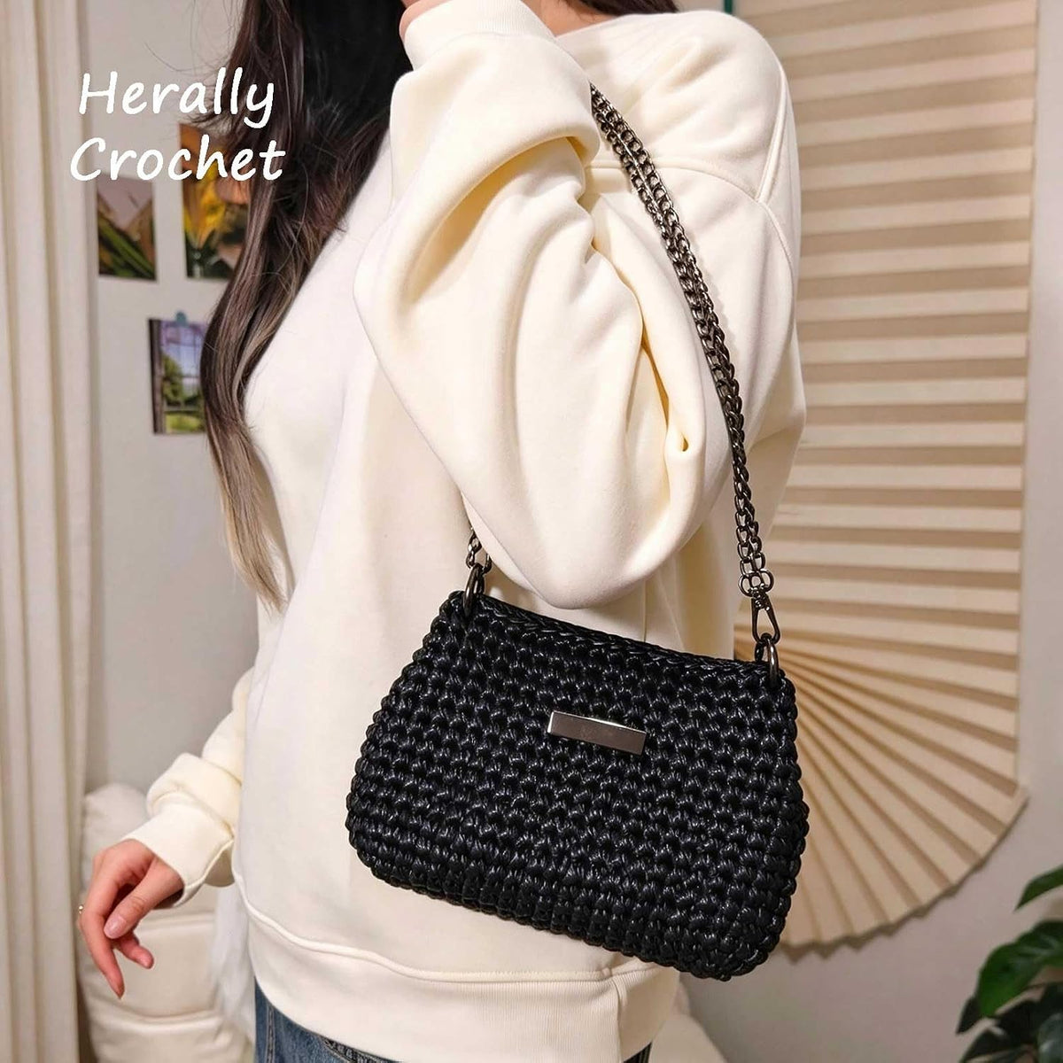 Herally Crochet Kit DIY Bag for Beginners - Crochet Pochette Bag