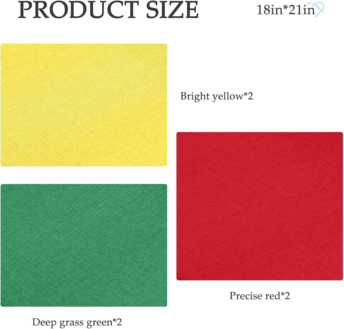 6 Pcs 18 x 21 Inches Cotton Fabric Precut Quilting Fabric Bundles