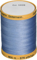 Gutermann Natural Cotton Thread, 800m/875 yd, Carolina Blue
