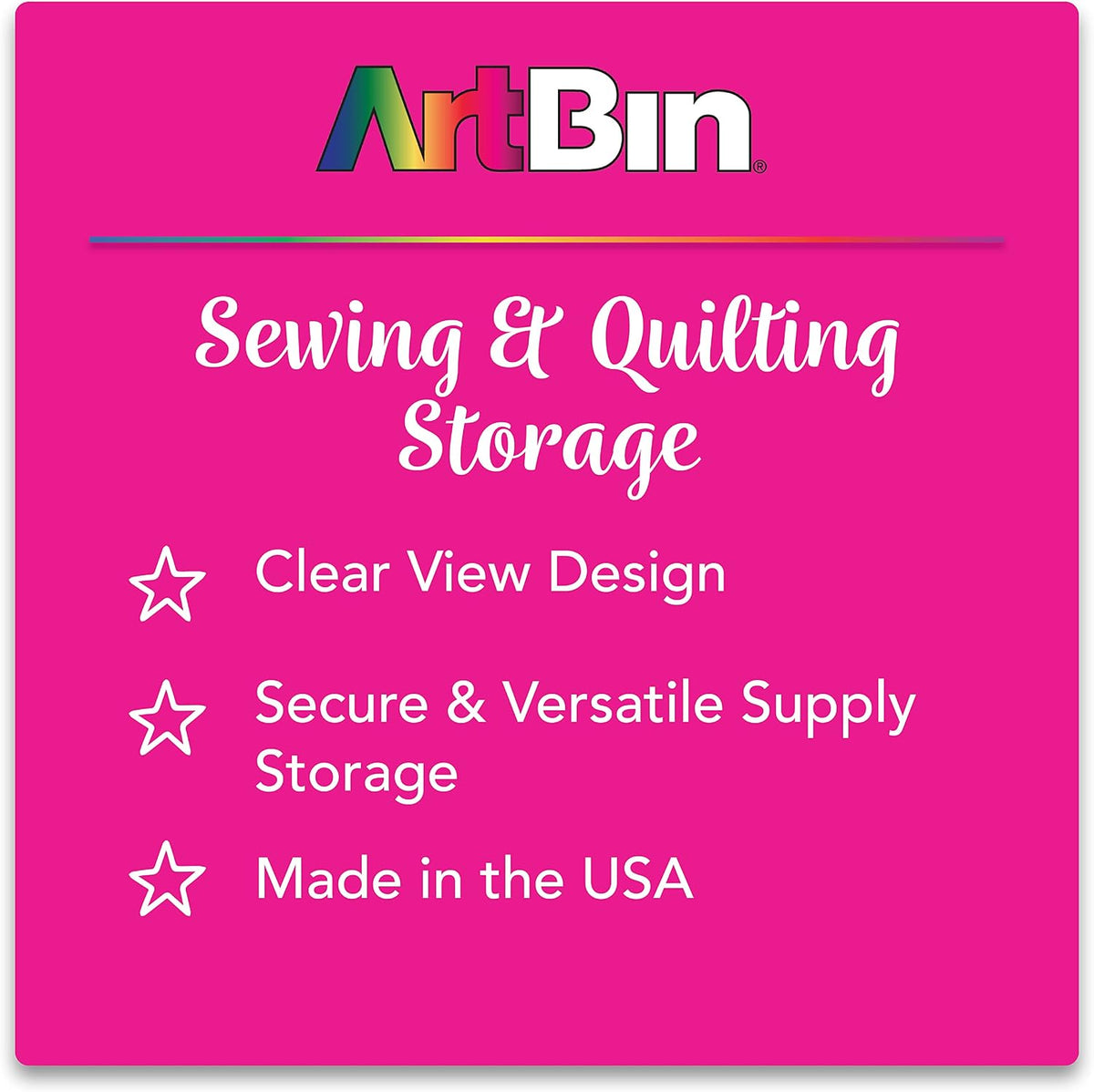 ArtBin Sew-Lutions Sewing Supply System with Thread Spool Tray, Clear