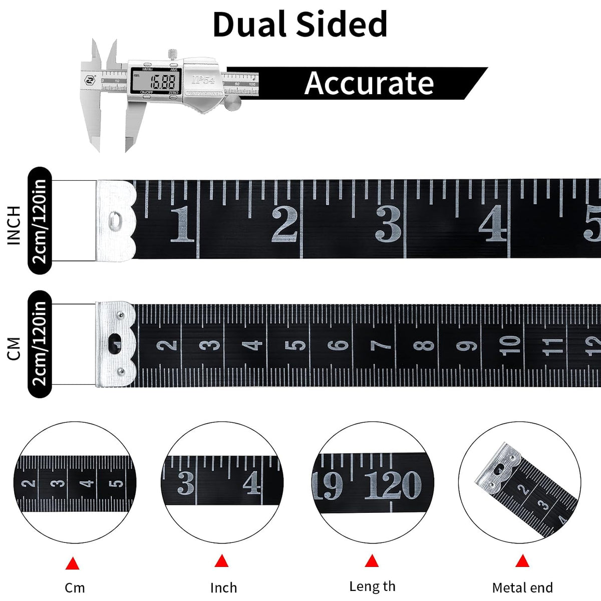 4 Pack Soft Tape Measure Body Measuring Tape, 120inch and 60inch Soft