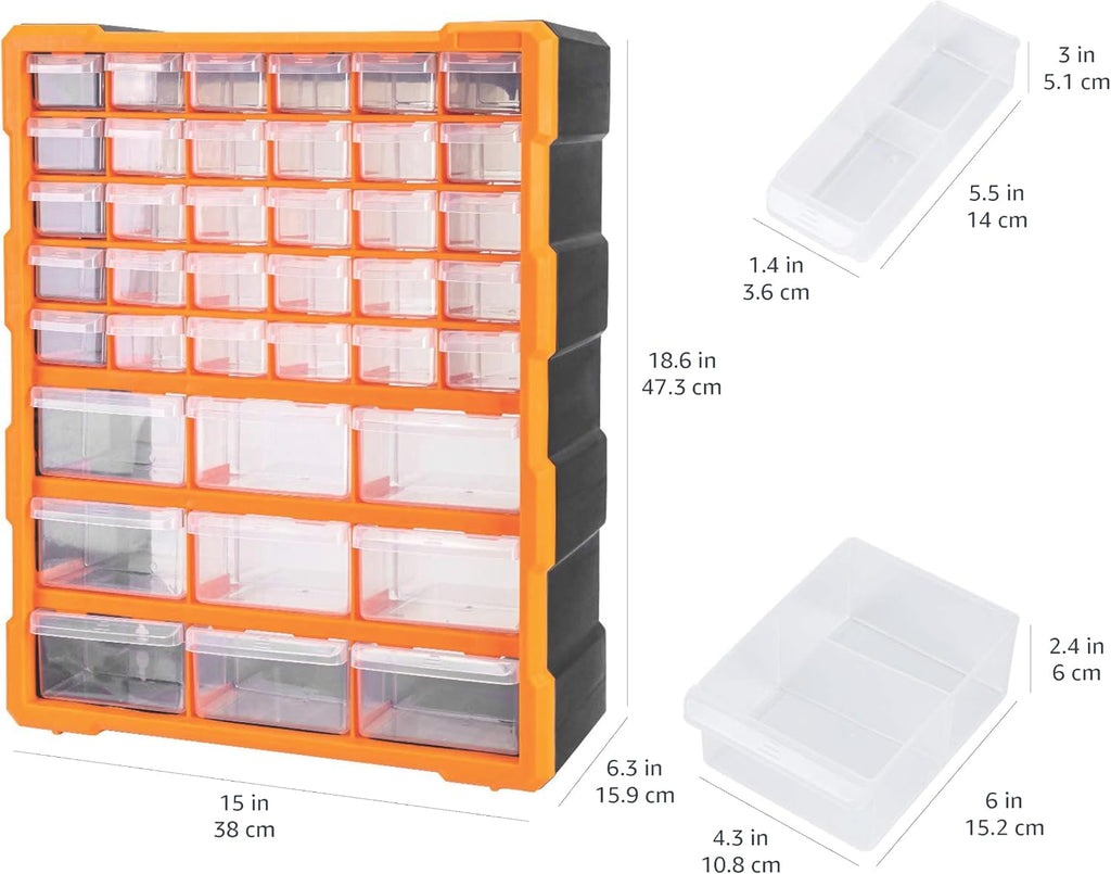 Amazon Basics Wall Mount Hardware and Craft Storage Cabinet Organizer