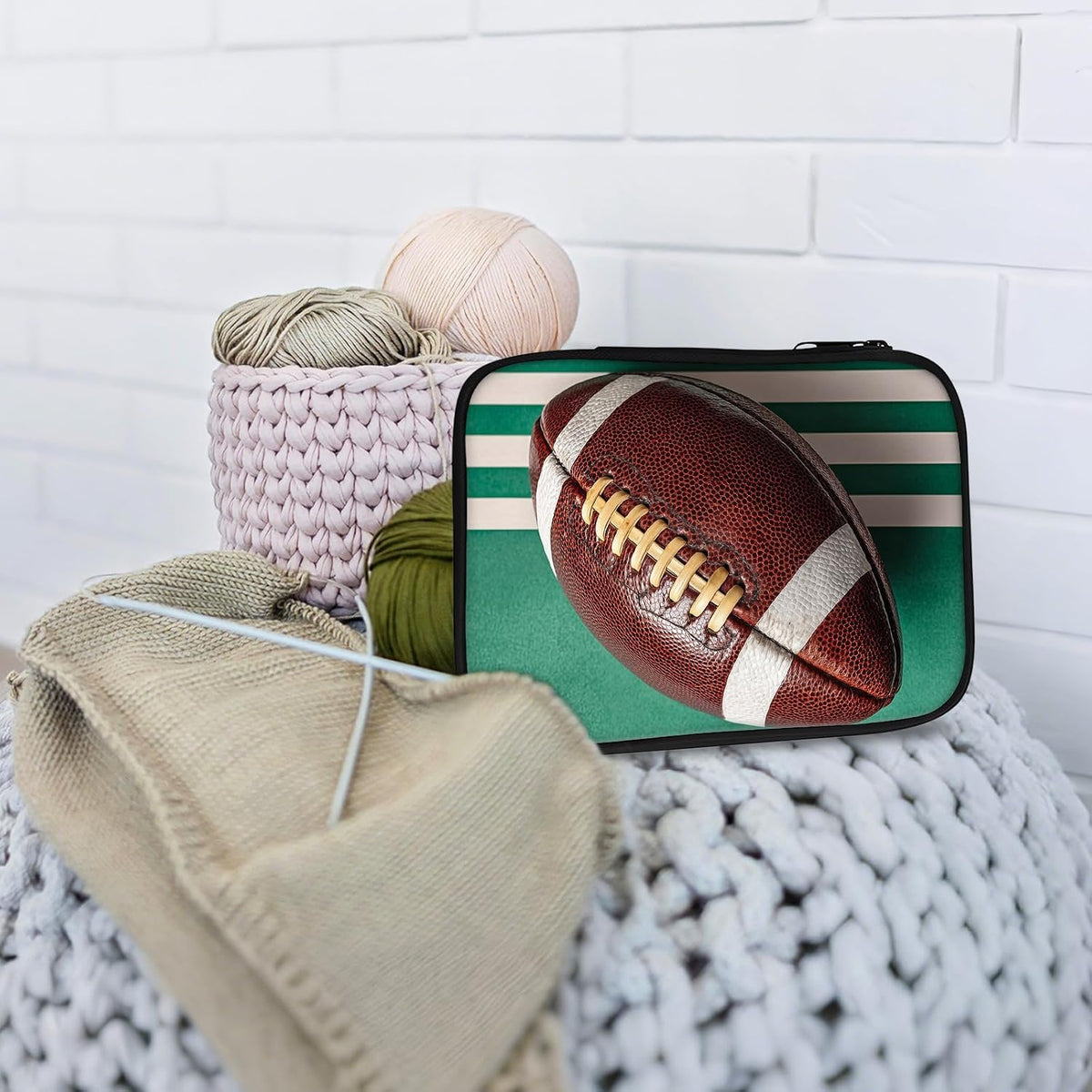 Cdkfxjy Empty Crochet Hook Case, Rugby Football